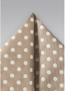 Einstecktuch sandfarben tupfengemustert