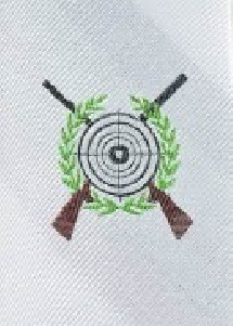 Herrenkrawatte Schützen-Motiv perlweiß