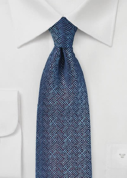 Struktur-Krawatte taubenblau