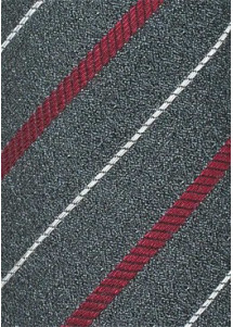 Streifen-Krawatte mit Wolle, anthrazit