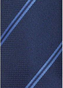 Krawatte Streifendessin marineblau hellblau