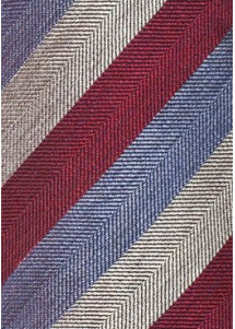 Krawatte Linien silbergrau rot hellblau