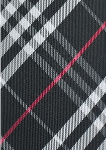 XXL-Krawatte Karo-Muster schwarz schneeweiß