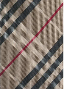 XXL-Krawatte Schottenkaro beige teerschwarz