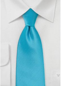 Mikrofaser-Krawatte unifarben türkisblau