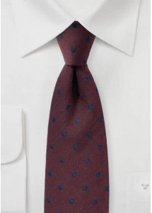 Herrenkrawatte mit Wolle  Tupfen