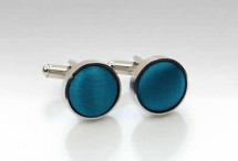 Cufflinks Stoff blaugrün