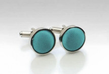 Cufflinks Stoff türkis